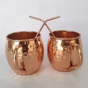Antique Brown Hammered Pure Copper Moscow Mule <b>Large</b> Measure <b>Mug</b> & Hammered Finished for Metal Drinking <b>Mug</b> - Product Image 3