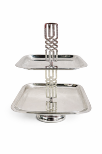 Metal Marble & Wood Contemporary Round Serving Tray/<b>Platter</b>-Eco-Friendly <b>Disposable</b> Party <b>Platter</b> - Product Image 5