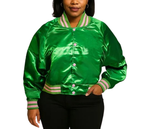 Chaquetas Varsity de Satén para Mujer al por Mayor, Chaquetas Varsity de Béisbol de Satén de Alta Calidad para Invierno, Chaqueta Varsity de Equipo de Fútbol Americano - Product Image 3