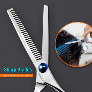 Ciseaux de coiffure professionnels à lames affûtées en acier à haute teneur en carbone, ciseaux à effiler pour droitiers - Product Image 3