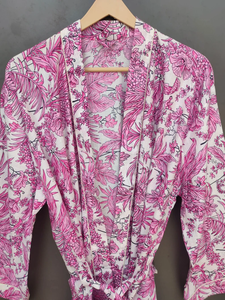 Bata Kimono de Algodón Suave con Estampado de Bloques Tejidos y Diseño de Dibujos Animados para Mujer, Camisón de Verano Hecho a Mano ODM con Cuello en V y Cintura Elástica de Longitud Completa - Product Image 5