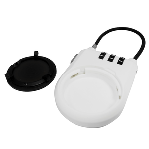 Soporte Seguro y Ligero para AirTag, con Bloqueo de Combinación, de ABS Rígido Blanco, para Bicicleta/Motocicleta - Product Image 1