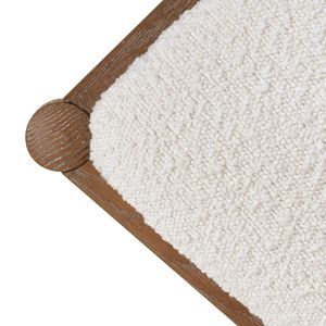 Set di 2 sedie da pranzo laterali in rattan curvato Panama da 18,5 pollici, colore bianco avorio, bouclé - Product Image 5