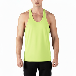 Customer Demanding <b>Men's</b> Sleeveless <b>Stringer</b> <b>Vests</b> High Quality 4 Way Stretch Racerback Fitness Clothing Gym Tank Tops <b>Men</b> - Product Image 1