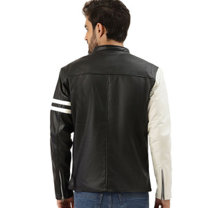 High Quality Customized Printing Eco-Friendly Leather Canvas Casual Winter <b>Zipper</b> Front Hooded Men Varsity <b>Jacket</b> Wholesale Best - Product Image 2