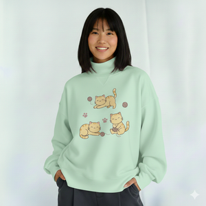Women Winter Printed Mock Neck Long Sleeve Warm Sweatshirt Front Logo OEM ODM Stylish Daily Wear Fashion Apparel - Product Image 1