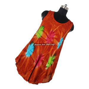 Robe Tie-Dye Bohème Gypsy en Tissu Rayonne de Haute Qualité, Couleurs Tendance 2026, Prête à Porter, Pas Chère - Product Image 4