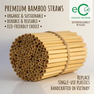 Pajitas de Fibra de Bambú Natural Fabricadas en Fábrica - 100% Biodegradables, Libres de BPA, Reutilizables para Campamentos y Restaurantes/Cafés - Product Image 5