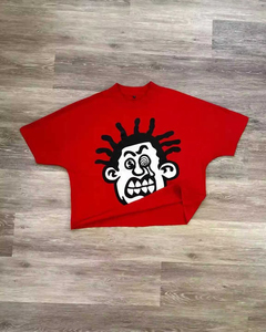 เสื้อยืดผู้ชายผ้าฝรั่งเศสเทอร์รี่ 400gsm แบบสั่งทำพิเศษ แขนยาว ทรงบ็อกซี่ ตัดสั้น ขอบดิบ พิมพ์ลายกราฟิกด้วยเทคนิค DTG - Product Image 1
