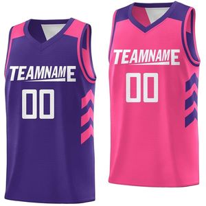 Camiseta de Baloncesto Sublimada Personalizada, Cuello en V, Sin Mangas, Malla Transpirable, Nombre del Equipo 00, Unisex, para Adultos, Todas las Temporadas, Blanca, Azul Marino, Roja - Product Image 2