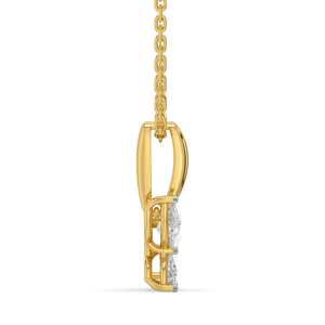 Collar con Colgante de Mariposa en Oro Amarillo con Diamante Corte Pera, Joyería de Lujo con Cadena de Eslabones para Mujer - Product Image 4