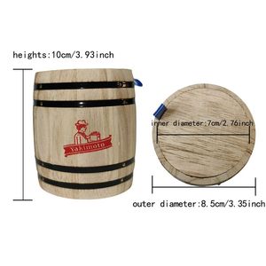 Mini Contenitore Rustico in Legno, 1 Pezzo, Ermetico, da Bancone, per Spezie, Zucchero e Snack, per Cucina e Casa - Product Image 2