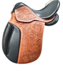 Silla de Montar Inglesa de Cuero Genuino de Lujo, Hecha a Mano, Cómoda, Duradera y Segura, Equipo Ecuestre - Product Image 1
