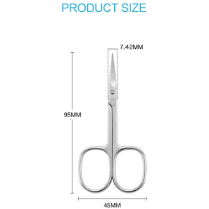 Hot Selling Durable Stainless Steel Nail <b>Scissor</b> 2-Pack Precision Curved <b>Cuticle</b> <b>Scissor</b> Manicure Pedicure Instrument Beauty - Product Image 2