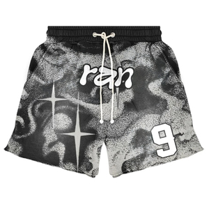 Conjunto Deportivo Urbano, Camiseta Negra con Estampado Sublimado en Blanco, Cuello en V y Manga Corta con Pantalones Cortos con Cordón, Unisex para Adultos, Ropa de Verano - Product Image 4