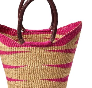 Custom Handcrafted Seagrass Handbags Premium Leather Handle Woven <b>Straw</b> <b>Tote</b> <b>Bag</b> Women Luxury Summer Beach <b>Bag</b> OEM ODM - Product Image 2