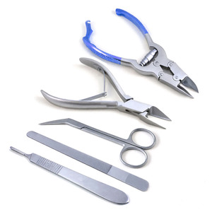 Toenail Clippers for Thick Ingrown Nails Kits Curved Grooming Nail Cuticle Pusher Nail <b>File</b> Tools Podiatry Instruments - Product Image 1