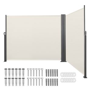 Tenda Laterale Retrattile per Patio Esterno 180x600 cm con Tessuto in Poliestere 180 g/m² Impermeabile, Parasole 4m con Materiale in PC - Product Image 1