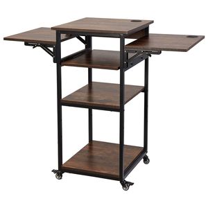 Supporto mobile pieghevole a 4 livelli per termopressa con ruote e stazione di ricarica - Product Image 1