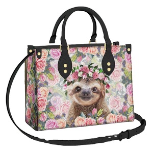 Sac à main en cuir à motif floral pour femmes, impression à la demande, dropshipping, sac fourre-tout polyvalent - Product Image 1