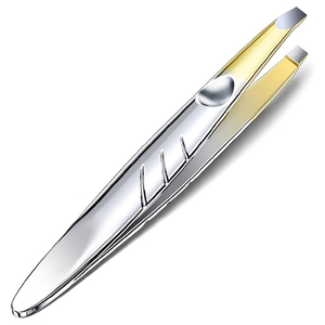 Eyebrow Tweezers Slanted Tips High Quality Stainless Steel Custom Logo Reusable Eyebrow Hair Removal <b>Makeup</b> <b>Tools</b> - Product Image 1