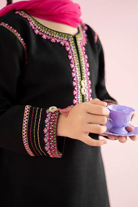 Salwar Kameez pakistanais pour enfants et femmes, vêtements décontractés pour fêtes, tissu acrylique, broderie, mariage, anniversaire, festivals, séchage rapide - Product Image 4