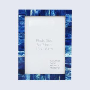 Marco de Fotos Personalizado con Incrustaciones de Hueso |   Decoración de Hogar de Lujo Hecha a Mano - Product Image 2