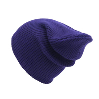 Bonnet tricoté ample en acrylique vierge, style 'slouchy', pour l'hiver, surdimensionné, réglable, avec logo personnalisé, pour la vente en gros