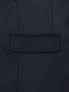 Luxury Trending ACCEPT LUXE Mens <b>Navy</b> <b>Blue</b> Slim Fit 100% Cotton Single Breasted 2 Piece Formal Business Wedding Prom Groom Party - Product Image 2