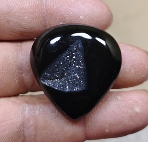 Cabochons en onyx noir de qualité supérieure, pierres précieuses en vrac, formes variées, pour la fabrication de bijoux - Product Image 5