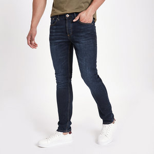 Jean en denim brut bleu foncé respirant et écologique de haute qualité pour homme, coupe droite classique, 14,8 oz, selvedge, idéal hiver et automne - Product Image 4