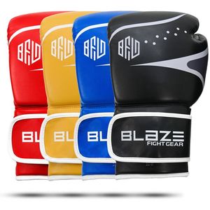 Premium Leather Boxing Gloves for Training Sparring Heavy Bag Work Muay Thai Kickboxing MMA with <b>Velcro</b> Wrist <b>Strap</b> 8oz 10 oz - Product Image 6