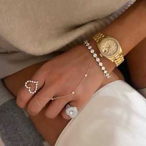 Diamond Bangle Bracelet <b>Big</b> Round Cut Lab Grown 14k 18k Solid Gold Prong Set Elegant Statement Modern Cuff <b>Box</b> Lock Fine <b>Jewelry</b> - Product Image 6