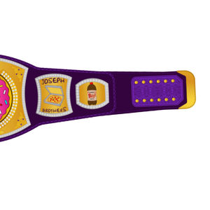 Ceinture de championnat personnalisée sur le thème des beignets, ceinture de lutte unique et personnalisée avec un design coloré pour les fans et les collectionneurs - Product Image 4