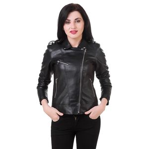 Women's Jackets Genuine <b>Leather</b> Motorcycle Woman Jacket Winter Outdoor Brown Mid Length Sheepskin <b>Leather</b> Jacket For Women - Product Image 6