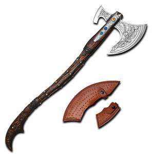 Hache tactique viking artisanale en acier à haute teneur en carbone avec manche en bois, tomahawk personnalisé pour le camping et la coupe du bois, qualité industrielle, garantie 3 ans - Product Image 2
