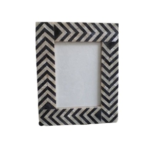 Luxe Lineage Customized Logo Exquisite MDF Bone Inlay Eco-Friendly Durable Handmade <b>Rustic</b> Modern Tabletop Photo Frame Design - Product Image 6