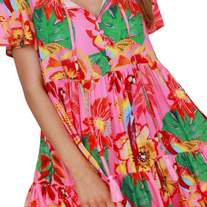 Robe courte imprimée pour femmes, robe à manches longues tendance - Product Image 5