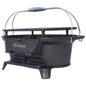 Griglia a Carbone Portatile in Acciaio per Esterni con Piastra in Ghisa 100% Smaltata, Durevole e di Piccole Dimensioni - Product Image 6
