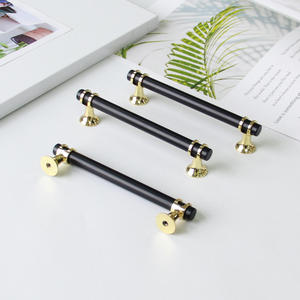Tiradores de Lujo Modernos de Aleación de Zinc en Negro Mate y Dorado para Muebles de Cocina, Comedor y Baño - ¡Venta Caliente! - Product Image 1