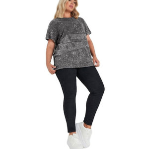 Colección de Ropa Urbana Moderna para Mujer, Camiseta con Lavado Ácido que Ofrece Moda Versátil y Comodidad Diaria, Camiseta con Lavado Ácido para Mujer - Product Image 2