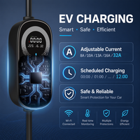 Chargeur EV portable, câble de charge rapide, station de charge pour voitures électriques, 3,5 kW, 7 kW, 32 A avec TYPE 1 TYPE 2 NASC Tesla Smart Home