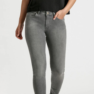Pantalones Vaqueros Casuales para Mujer, Más Vendidos, Elásticos, Lavados, Grises, a la Moda, Rectos, de Cintura Alta - Product Image 5