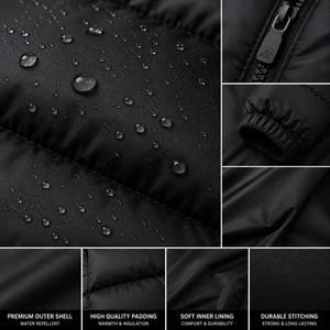 New Style Men Puffer Jacket Front Stand Collar Winter Soft Warm <b>Fabric</b> Comfortable Durable Material Breathable Eco-Friendly - Product Image 6
