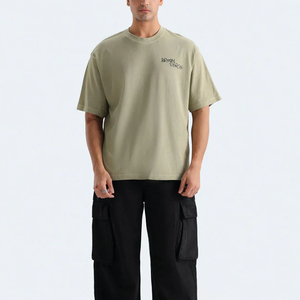 T-shirt vintage à épaules tombantes avec imprimé graphique - Streetwear rétro des années 90 - T-shirt en coton surdimensionné à imprimé géométrique brutaliste - Product Image 2