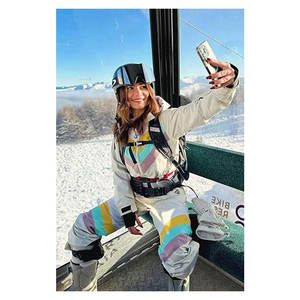 Traje de Esquí de Una Pieza para Mujer, Impermeable, Cortavientos, Mono para Snowboard, Traje de Nieve Aislado para Deportes de Invierno al Aire Libre - Product Image 4