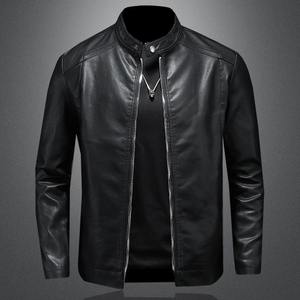Chaqueta de Cuero Sintético PU de Alta Calidad para Motociclistas, Estilo Clásico, Corte Ajustado, Resistente al Viento, Color Negro, para Hombre - Product Image 4