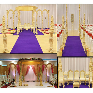 Magnifique mandap de mariage en bois artisanal, mandap de mariage en bois de haute qualité, magnifique mandap de mariage en bois Maharani, New York - Product Image 1