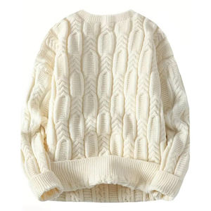 Suéter de Punto Liso con Cuello Redondo para Hombre, 100% Algodón, Invierno, OEM, Personalizado, Fabricante de Suéteres para Hombre - Product Image 2