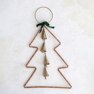Brass <b>Tree</b> Shape <b>Christmas</b> Ornament Handicraft Vintage Style Decor - Product Image 1